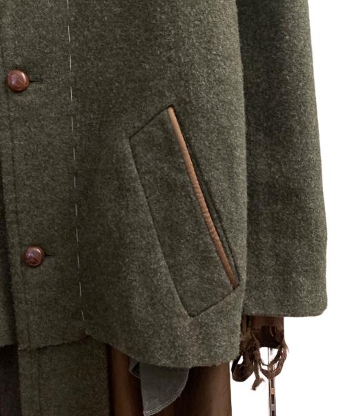 Maison Margiela（メゾンマルジェラ）Maison Margiela (メゾンマルジェラ) デストロイ加工コート オリーブ サイズ:50の古着・服飾アイテム