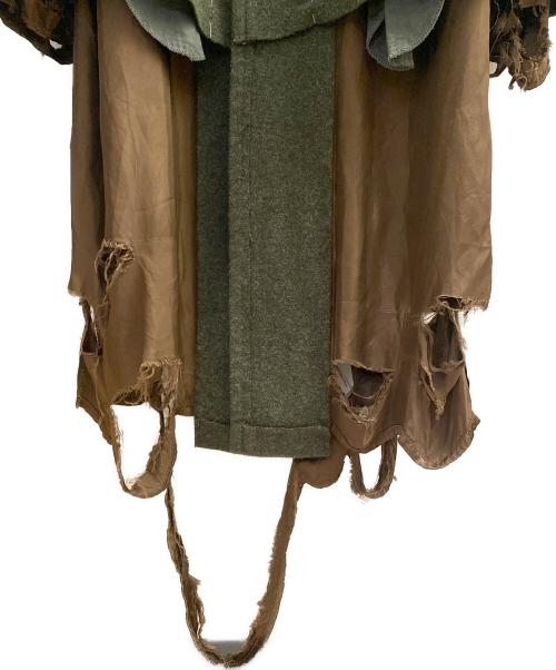 Maison Margiela（メゾンマルジェラ）Maison Margiela (メゾンマルジェラ) デストロイ加工コート オリーブ サイズ:50の古着・服飾アイテム