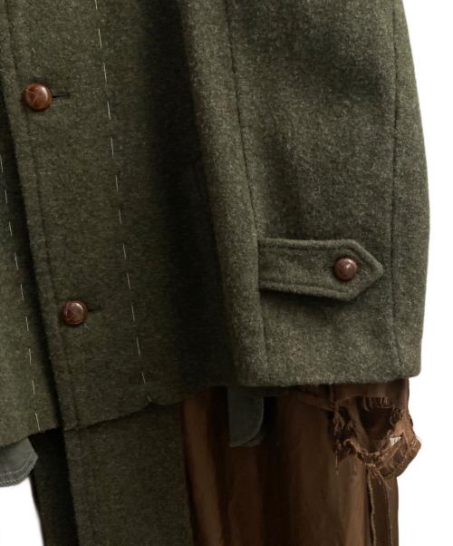 Maison Margiela（メゾンマルジェラ）Maison Margiela (メゾンマルジェラ) デストロイ加工コート オリーブ サイズ:50の古着・服飾アイテム