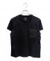 HERMES（エルメス）の古着「H-Mosaic Embroidered Pocket T-Shirt Hモザイク 刺繍ポケット Tシャツ/4H4615DA」｜ブラック