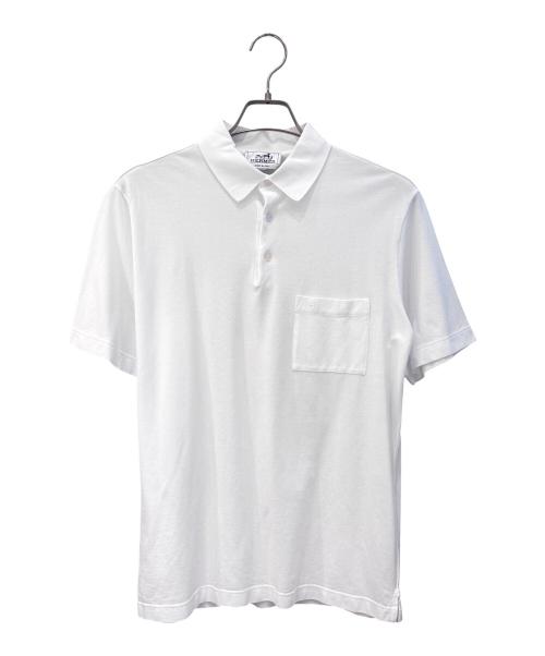 HERMES（エルメス）HERMES (エルメス) ポロシャツ ホワイト サイズ:Mの古着・服飾アイテム