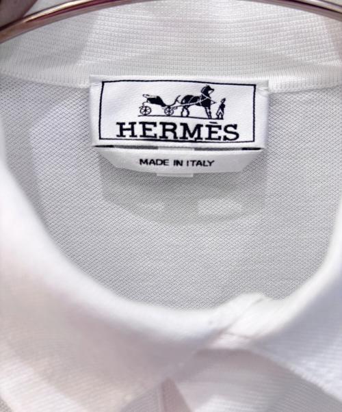 HERMES（エルメス）HERMES (エルメス) ポロシャツ ホワイト サイズ:Mの古着・服飾アイテム