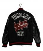 histeric×WIND AND SEAヒステリック×ウィンダンシー）の古着「Varsity Jacket」｜ブラック