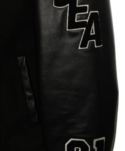 histeric（ヒステリック）histeric (ヒステリック) WIND AND SEA (ウィンダンシー) Varsity Jacket ブラック サイズ:Mの古着・服飾アイテム