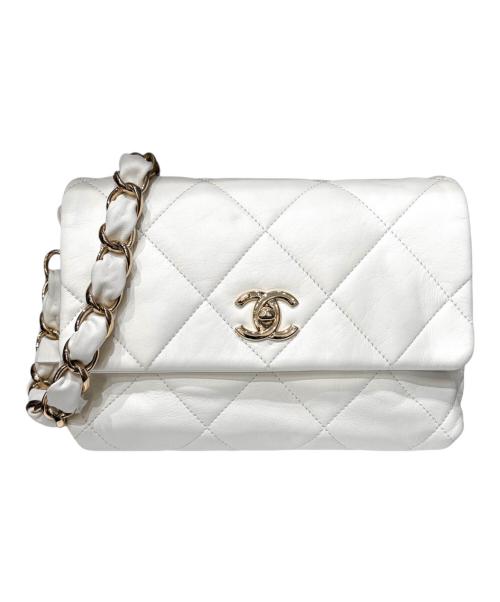 CHANEL（シャネル）CHANEL (シャネル) ショルダーバッグ/シャネル19/ラムスキン ホワイトの古着・服飾アイテム