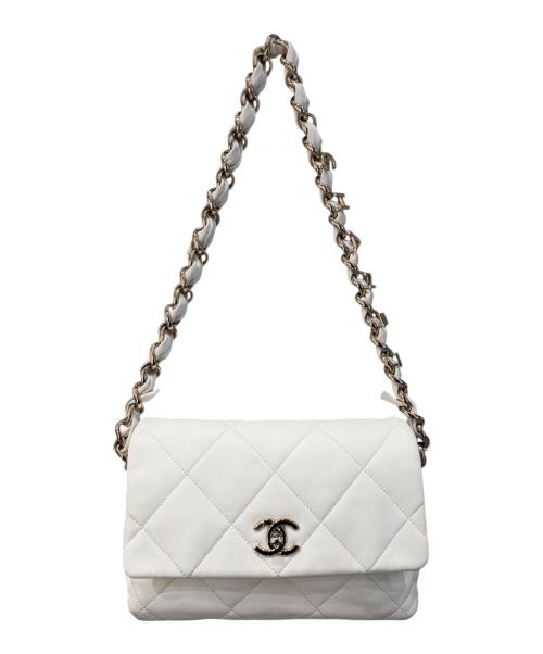 CHANEL（シャネル）CHANEL (シャネル) ショルダーバッグ/シャネル19/ラムスキン ホワイトの古着・服飾アイテム