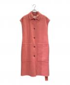 HERMESエルメス）の古着「カシミヤ ロングジレ」｜ピンク