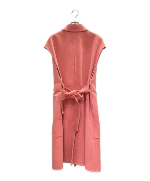 HERMES（エルメス）HERMES (エルメス) カシミヤ ロングジレ ピンク サイズ:38の古着・服飾アイテム