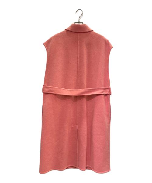 HERMES（エルメス）HERMES (エルメス) カシミヤ ロングジレ ピンク サイズ:38の古着・服飾アイテム