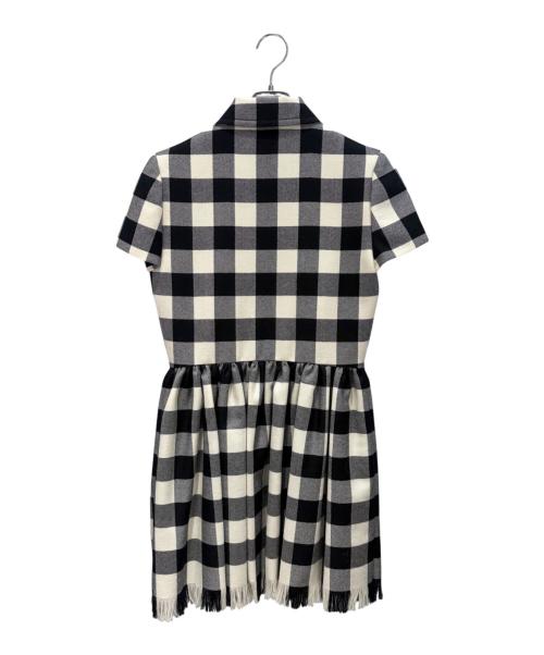 Christian Dior（クリスチャン ディオール）Christian Dior (クリスチャン ディオール) ギンガムチェック ミニワンピース ホワイト×ブラック サイズ:38の古着・服飾アイテム