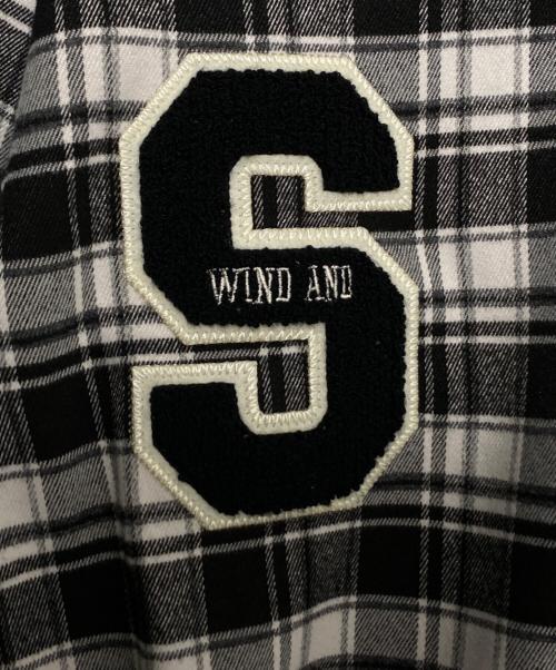 Hysteric Glamour（ヒステリックグラマー）Hysteric Glamour (ヒステリックグラマー) WIND AND SEA (ウィンダンシー) ネルシャツ ホワイト×ブラック サイズ:Mの古着・服飾アイテム