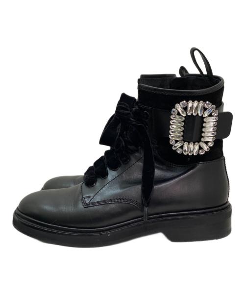 Roger Vivier（ロジェ ヴィヴィエ）Roger Vivier (ロジェ ヴィヴィエ) レースアップブーツ ブラック サイズ:37 1/2の古着・服飾アイテム