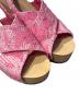 中古・古着 CHANEL (シャネル) Pink Wood wedge Sandals/ウッドソールサンダル ピンク サイズ:37：100000円