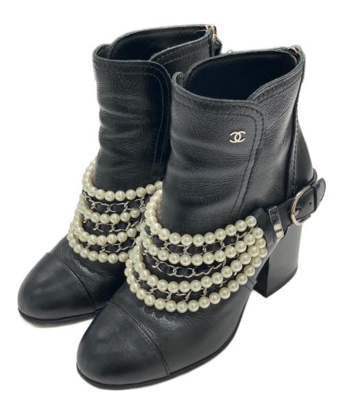 CHANEL（シャネル）CHANEL (シャネル) ショートブーツ　G33932 ブラック サイズ:37Cの古着・服飾アイテム