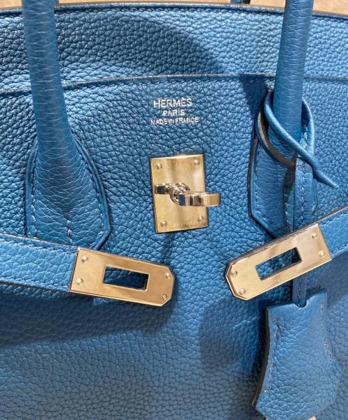 HERMES（エルメス）HERMES (エルメス) バーキン25/シルバー金具/トゴ/X刻印：2016年/ブルー系 サイズ:25の古着・服飾アイテム