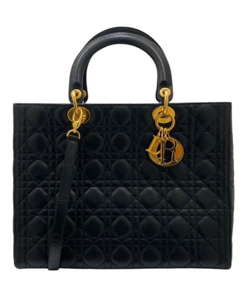 Christian Dior（クリスチャン ディオール）Christian Dior (クリスチャン ディオール) レディディオール ラージ ブラック サイズ:L/ラージの古着・服飾アイテム