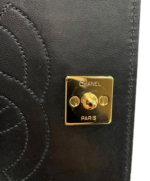CHANEL（シャネル）CHANEL (シャネル) プッシュロックチェーンショルダーバッグ ブラックの古着・服飾アイテム