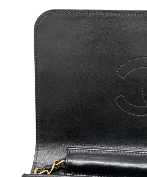 CHANEL（シャネル）CHANEL (シャネル) プッシュロックチェーンショルダーバッグ ブラックの古着・服飾アイテム