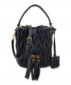 MIU MIUミュウミュウ）の古着「ミニバケットバッグ」｜ブラック