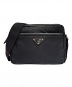 PRADAプラダ）の古着「サフィアーノレザー ショルダーバッグ」｜ブラック