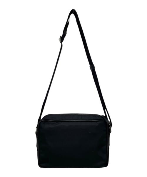 PRADA（プラダ）PRADA (プラダ) サフィアーノレザー ショルダーバッグ ブラックの古着・服飾アイテム