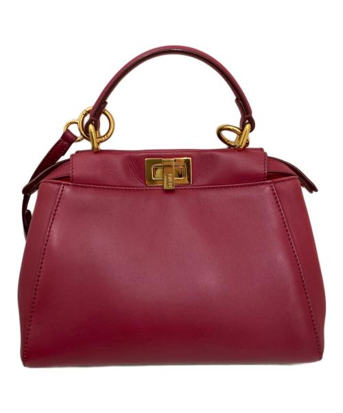 FENDI（フェンディ）FENDI (フェンディ) ピーカブーミニ ショルダーバッグ レッドピンク系 サイズ:ミニの古着・服飾アイテム