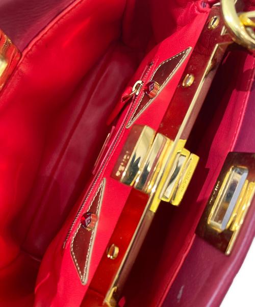 FENDI（フェンディ）FENDI (フェンディ) ピーカブーミニ ショルダーバッグ レッドピンク系 サイズ:ミニの古着・服飾アイテム