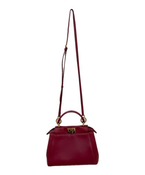 FENDI（フェンディ）FENDI (フェンディ) ピーカブーミニ ショルダーバッグ レッドピンク系 サイズ:ミニの古着・服飾アイテム