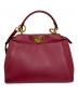 FENDI (フェンディ) ピーカブーミニ ショルダーバッグ レッドピンク系 サイズ:ミニ：180000円
