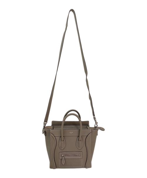 CELINE（セリーヌ）CELINE (セリーヌ) ラゲージ ナノショッパー グレージュ サイズ:ナノの古着・服飾アイテム