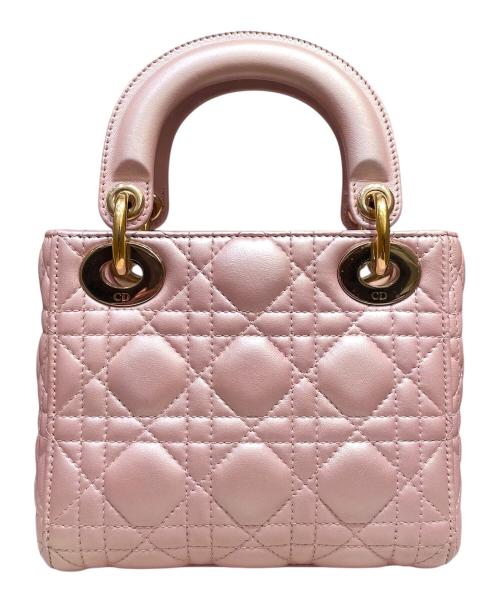 Christian Dior（クリスチャン ディオール）Christian Dior (クリスチャン ディオール) Lady Dior Mini Cannage/レディディオール ミニカナージュ ピンクの古着・服飾アイテム