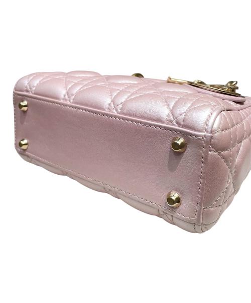 Christian Dior（クリスチャン ディオール）Christian Dior (クリスチャン ディオール) Lady Dior Mini Cannage/レディディオール ミニカナージュ ピンクの古着・服飾アイテム