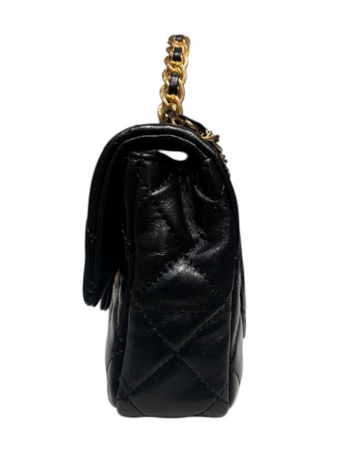 CHANEL（シャネル）CHANEL (シャネル) トップハンドルチェーンショルダーバッグ ブラックの古着・服飾アイテム