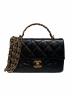 CHANEL（シャネル）の古着「トップハンドルチェーンショルダーバッグ」｜ブラック