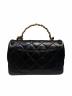CHANEL (シャネル) トップハンドルチェーンショルダーバッグ ブラック：730000円