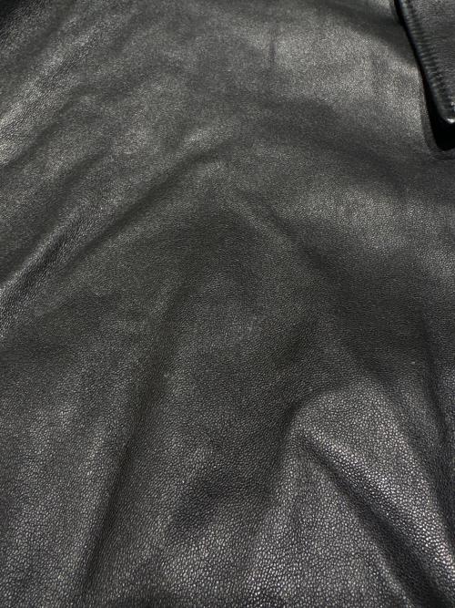 PRADA（プラダ）PRADA (プラダ) レザージップアップジャケット　UPW412 1WDV ブラック サイズ:46の古着・服飾アイテム