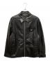 PRADA（プラダ）の古着「レザージップアップジャケット　UPW412 1WDV」｜ブラック