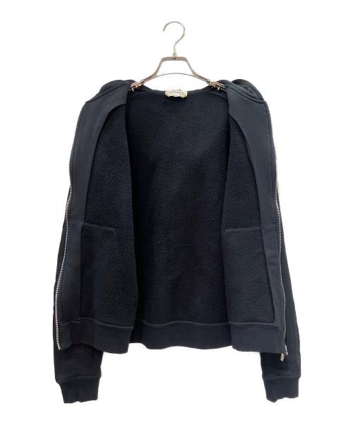 HERMES（エルメス）HERMES (エルメス) フーデッドジップアップ・パーカ 《ランH》 ブラック サイズ:Ｓの古着・服飾アイテム
