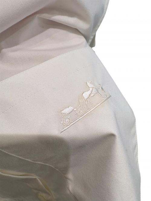 HERMES（エルメス）HERMES (エルメス) カレーシュ コットンノースリーブワンピース ホワイト サイズ:36の古着・服飾アイテム