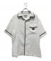 PRADA（プラダ）の古着「Terry Bowling Shirt/トライアングルロゴプレートパイルシャツ」｜ホワイト