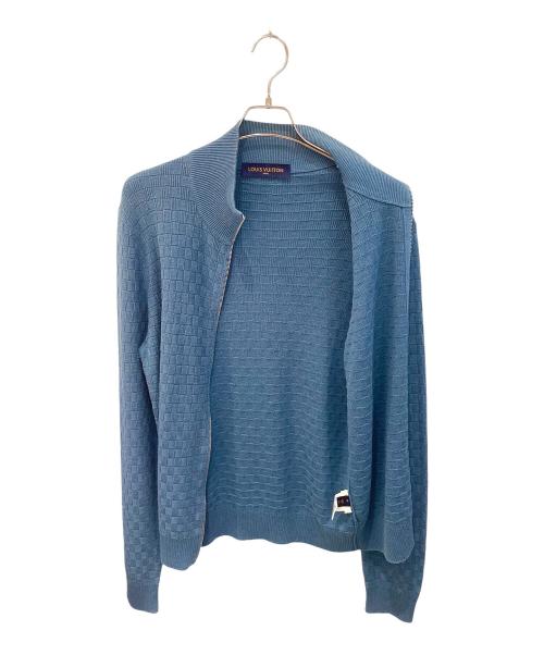 LOUIS VUITTON（ルイ ヴィトン）LOUIS VUITTON (ルイ ヴィトン) ダミエジップアップニット ネイビー サイズ:Mの古着・服飾アイテム
