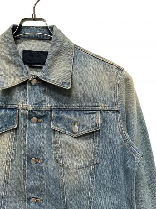 PRADA（プラダ）PRADA (プラダ) ロゴプレートデニムジャケット インディゴ サイズ:Mの古着・服飾アイテム