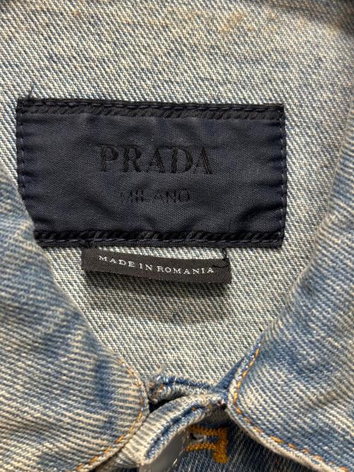 PRADA（プラダ）PRADA (プラダ) ロゴプレートデニムジャケット インディゴ サイズ:Mの古着・服飾アイテム