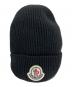 MONCLER（モンクレール）の古着「ロゴワッペンニット帽　H20913B70500 A9342」｜ブラック