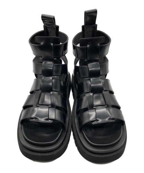 BOTTEGA VENETA（ボッテガベネタ）BOTTEGA VENETA (ボッテガベネタ) グラディエーターサンダル ブラック サイズ:37の古着・服飾アイテム