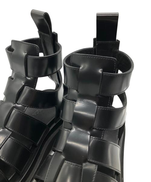 BOTTEGA VENETA（ボッテガベネタ）BOTTEGA VENETA (ボッテガベネタ) グラディエーターサンダル ブラック サイズ:37の古着・服飾アイテム