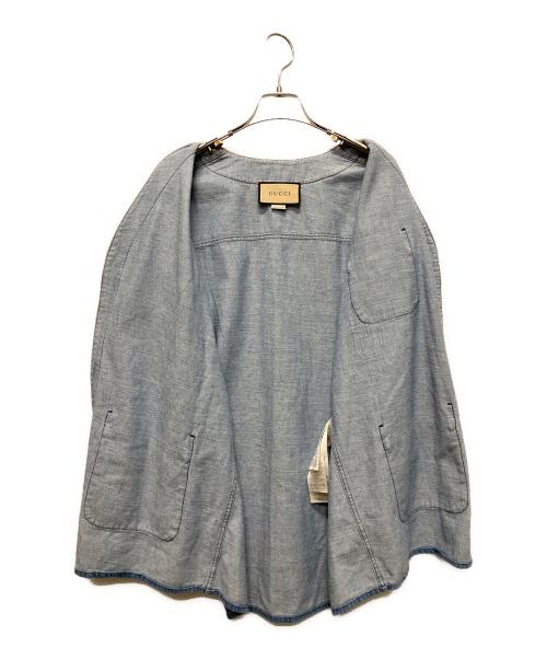 GUCCI（グッチ）GUCCI (グッチ) ベースボールデニムシャツ/半袖シャツ サイズ:44の古着・服飾アイテム