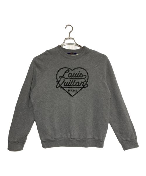 LOUIS VUITTON（ルイ ヴィトン）LOUIS VUITTON (ルイ ヴィトン) NIGO (二ゴー) プリンテッドハートスウェット グレー サイズ:XLの古着・服飾アイテム