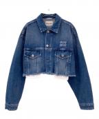 MIU MIUミュウミュウ）の古着「ロゴデニムジャケット」｜インディゴ