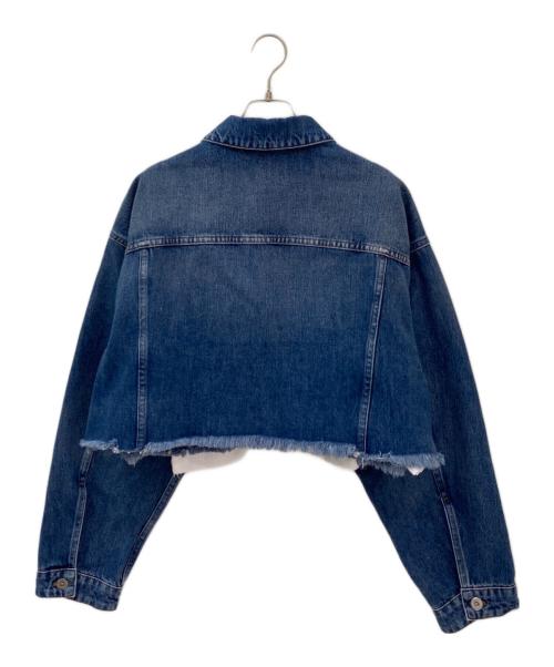 MIU MIU（ミュウミュウ）MIU MIU (ミュウミュウ) ロゴデニムジャケット インディゴ サイズ:44の古着・服飾アイテム